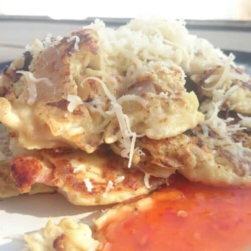 Breakfast Farmhouse Style Cheese Onion & Bacon Potato Cakes