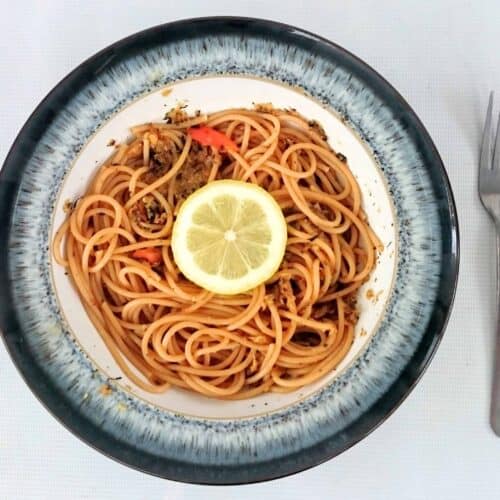 Slimming World Vegetarian & Vegan Syn Free Quick Parnsip, Ginger & Lemon Spaghetti for One