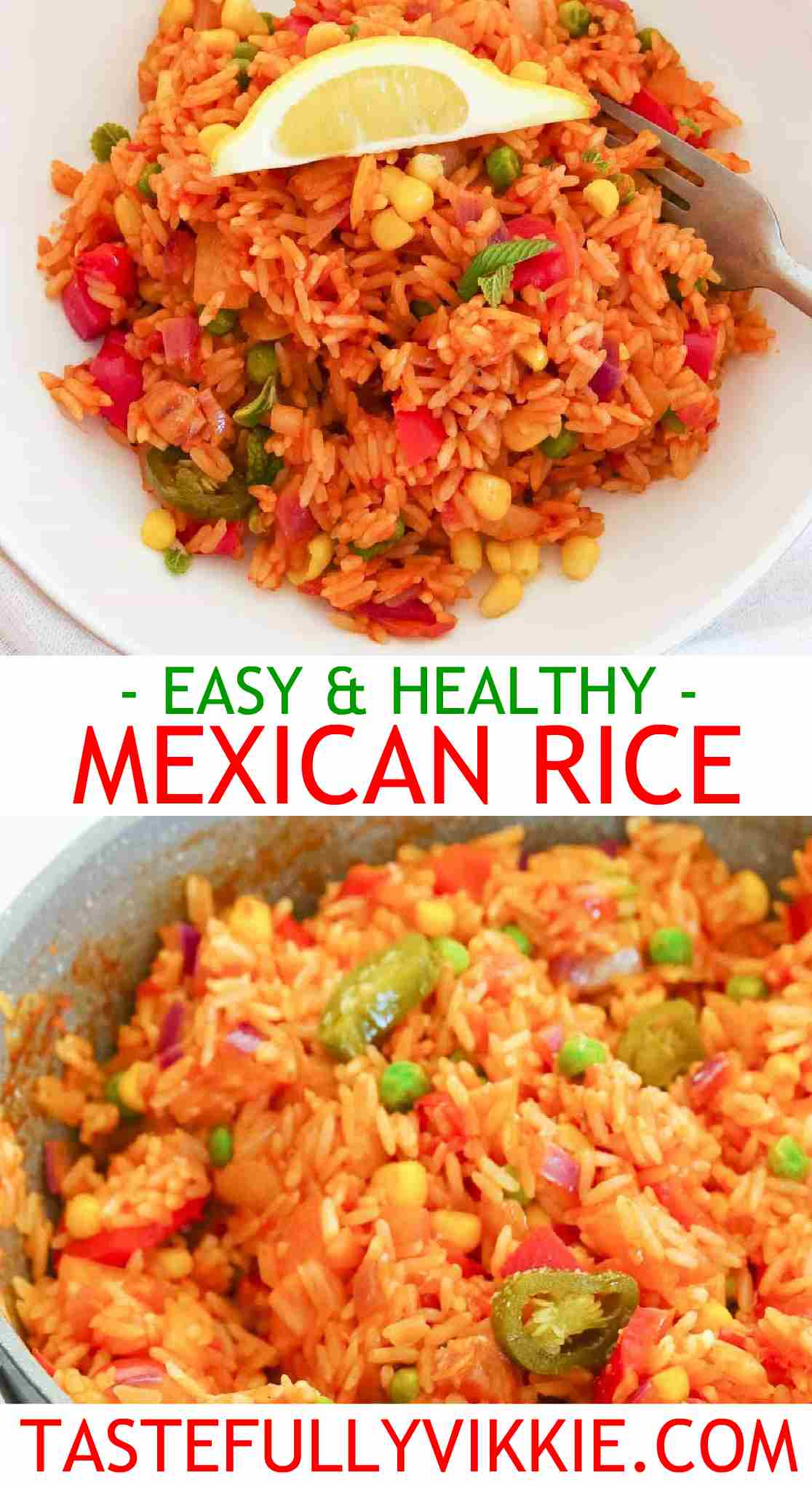 Pin for Easy Mexican Rice Recipe by Tastefully Vikkie