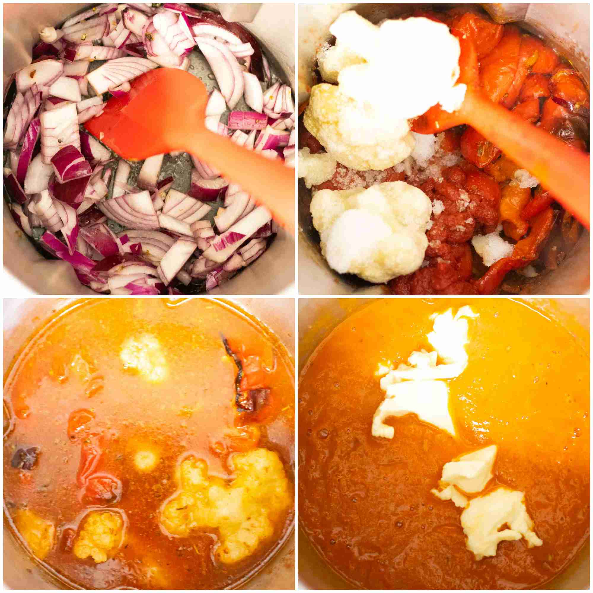 Process shots on hot to make pepper soup in a soup maker