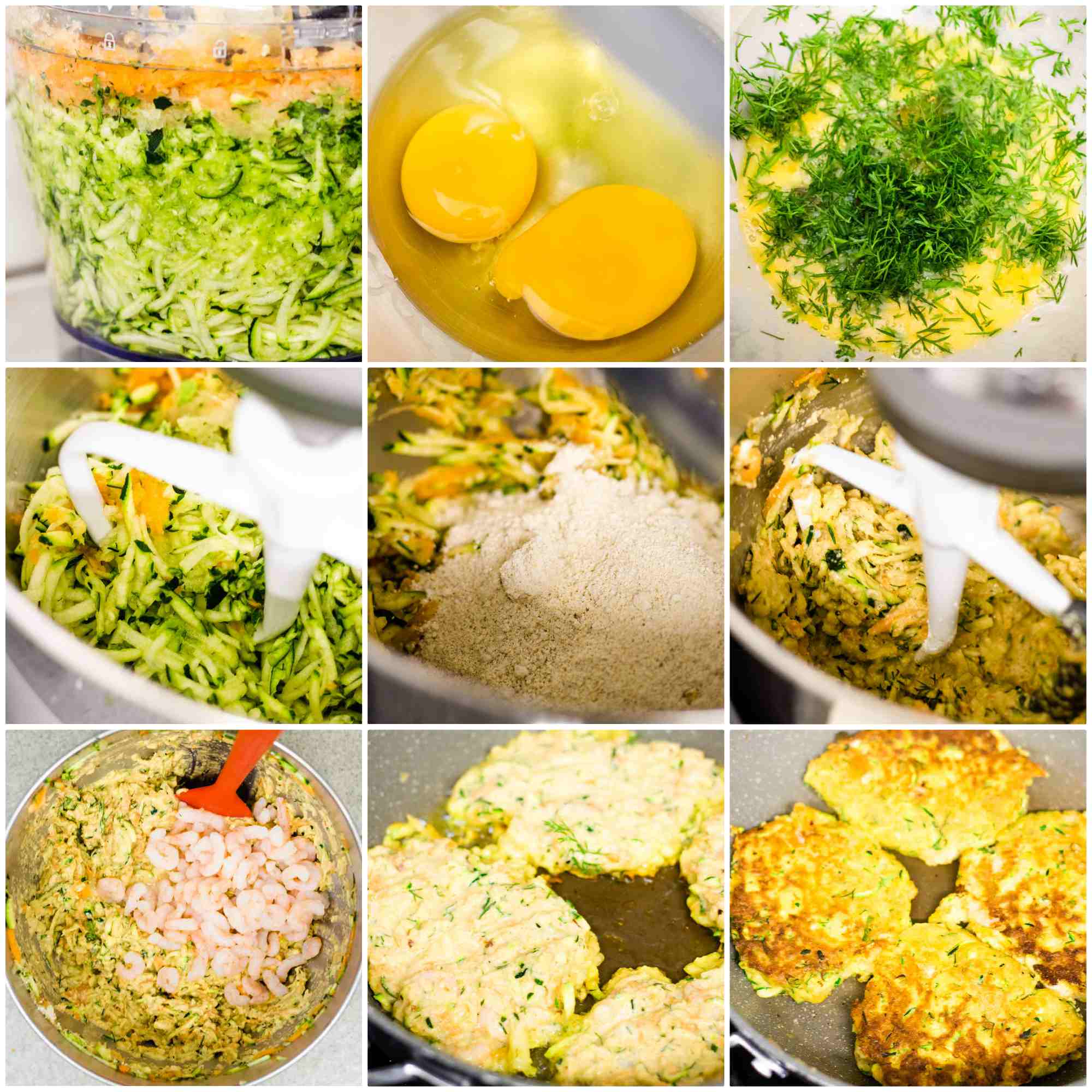 step by step images on how to make a healthy prawn fitters recipe