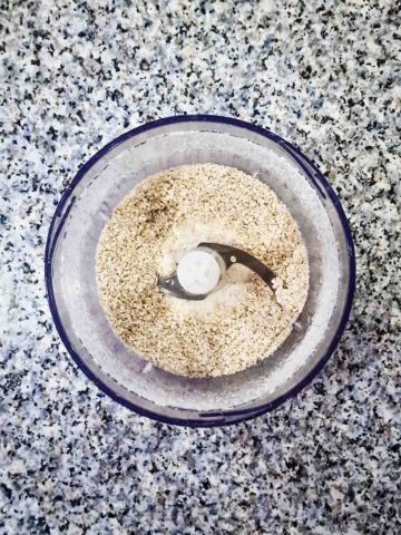 oats in a blender to make oat flour