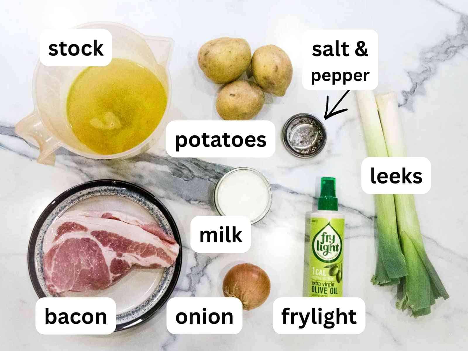 leek and potato soup ingredients