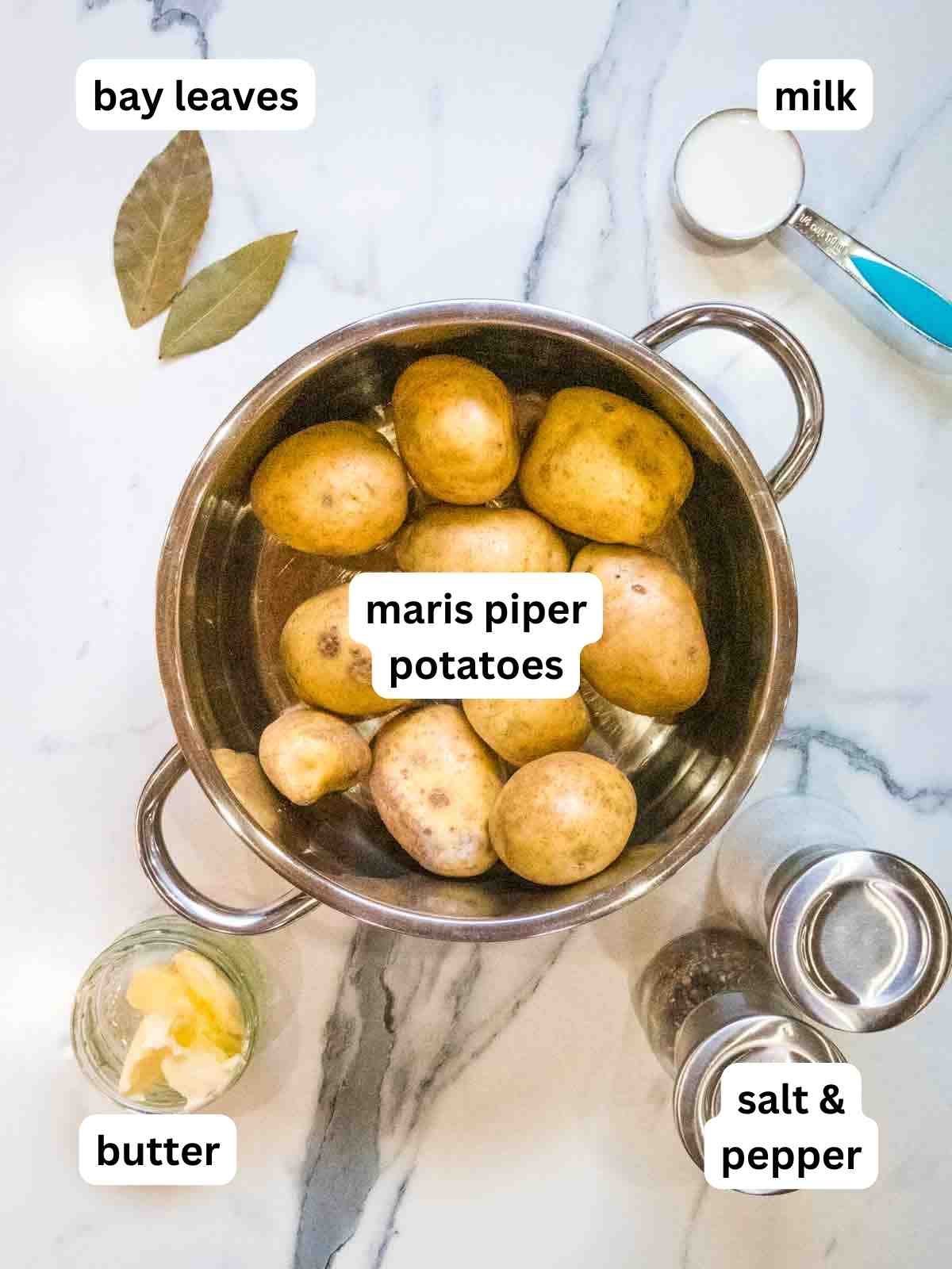 ingredients needed for creamy mashed potatoes