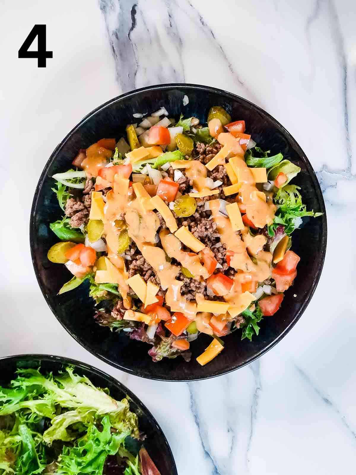 Big Mac in a Bowl Salad Recipe {Keto & Low Carb} - Tastefully Vikkie