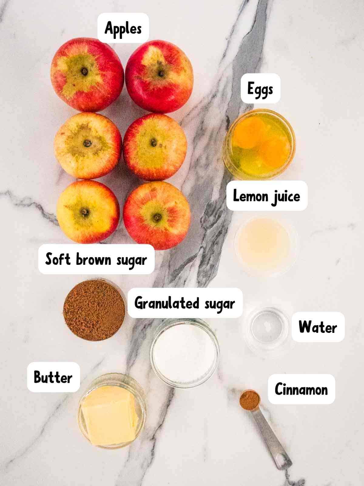 ingredients needs for fresh apple curd
