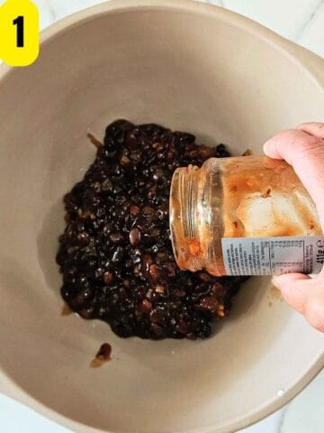 Step 1: Empty the jars of mincemeat into a large mixing bowl.